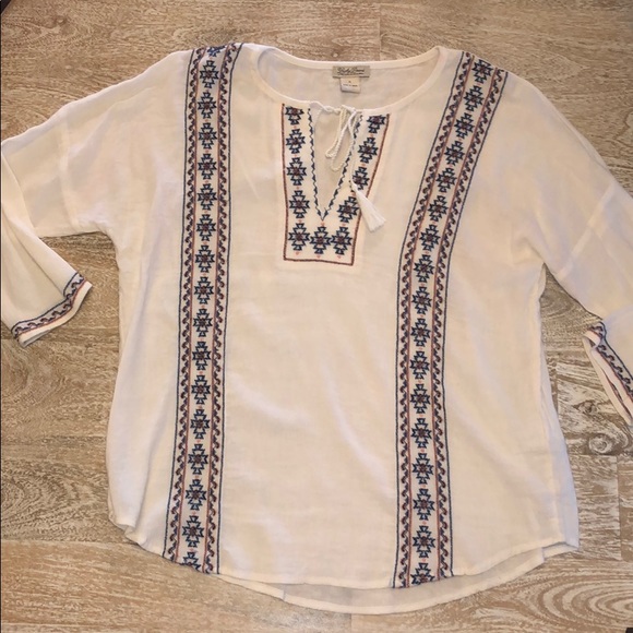 Lucky brand small white shirt peasant - Picture 1 of 2